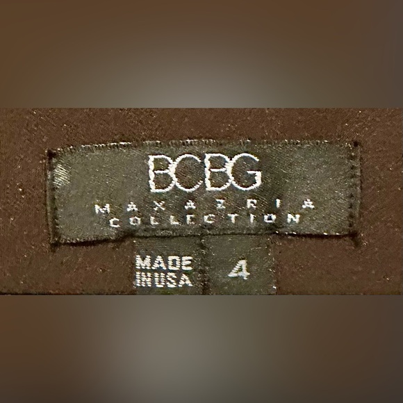 Vtg BCBGMaxAzria Collection Sleeveless Chocolate Brown V-neck Column Gown - Picture 5 of 6
